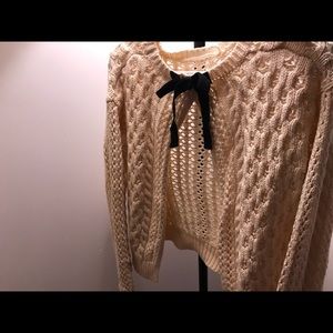 TopShop Knitted Open Back Sweater